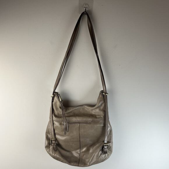 HOBO Taupe Leather Hobo Shoulder Bag main image 12